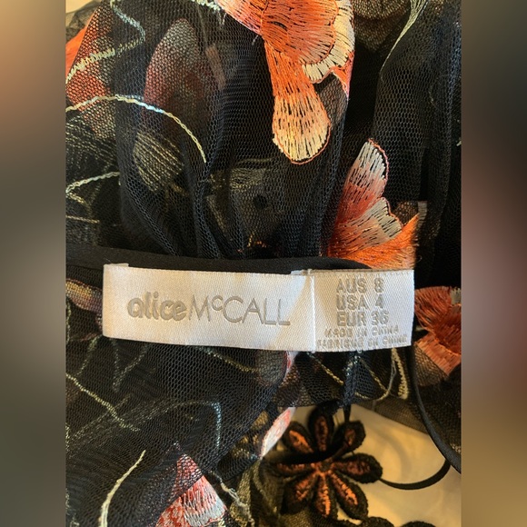 NWT Alice MCCALL ImA Believer Blouse Sheer With embroidery, BELL SLEEVES SIZE 4 - Picture 13 of 15